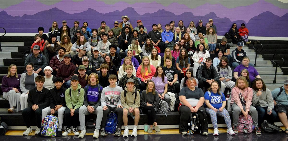 The senior class at Mitchell High School