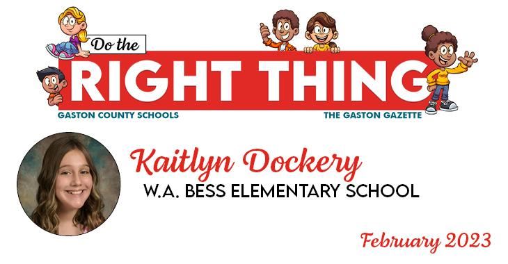 Kaitlyn Dockery, W.A. Bess Elementary School