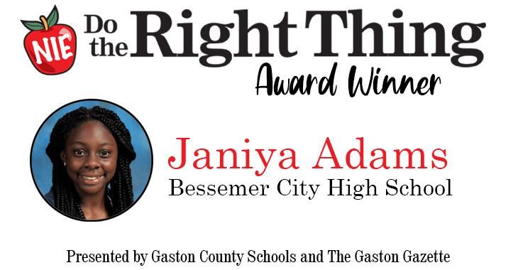 Janiya Adams, Bessemer City High 