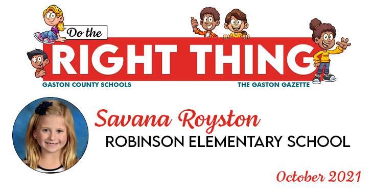 Savana Royston, Robinson Elementary