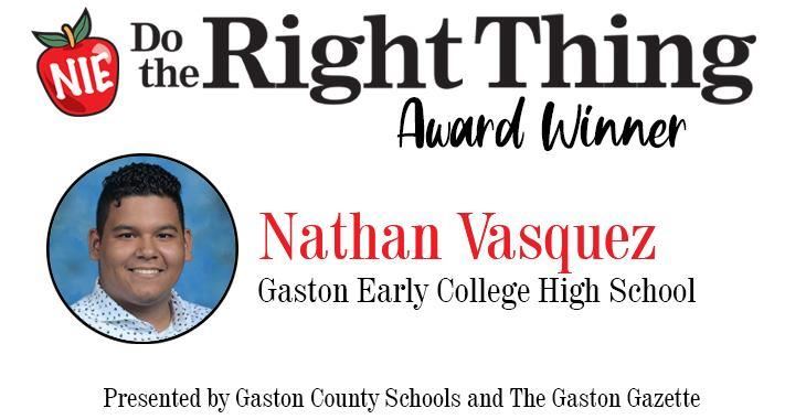 Nathan Vasquez, Gaston Early College 