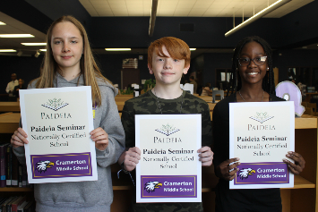  Cramerton Middle honored as Paideia Seminar School
