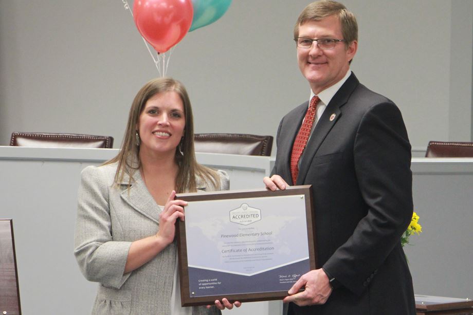 Pinewood Elementary earns accreditation as a quality school Pinewood Elementary earns accreditation as a quality school