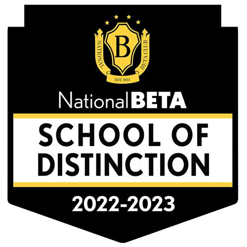 National Beta School of Distinction for 2022-2023