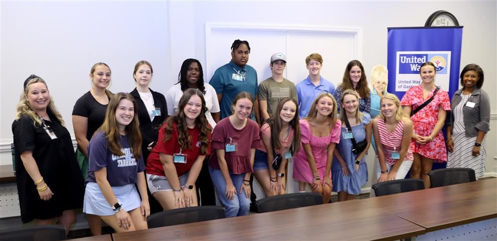 Commissioners School of Excellence students pose for a picture at the United Way of Gaston County. Commissioners School of Excellence students pose for a picture at the United Way of Gaston County.