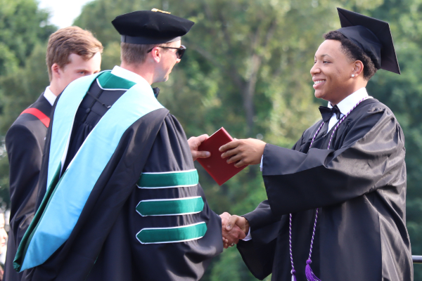 A photo of a student at South Point High School graduation. A photo of a student at South Point High School graduation.
