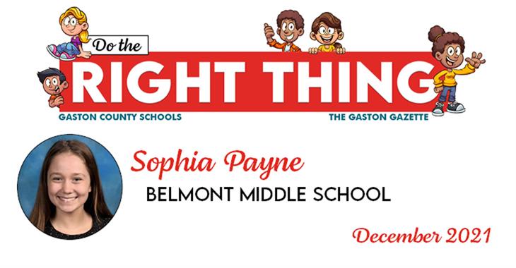 Sophia Payne, Belmont Middle