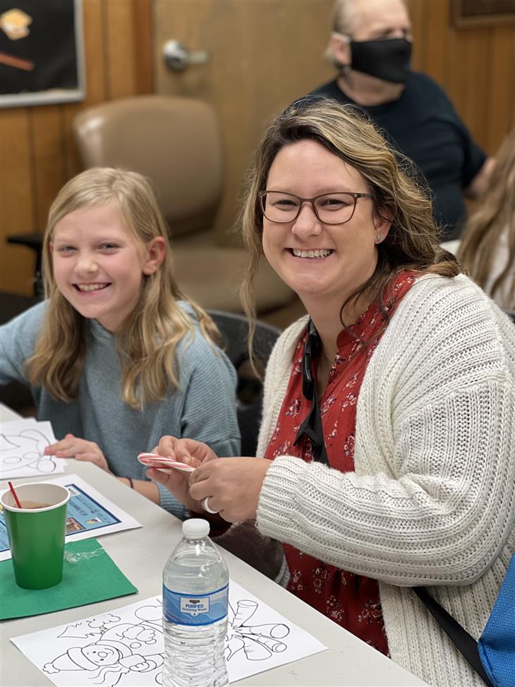 W.B. Beam Intermediate and the Cherryville branch of the Gaston County Public Library collaborated to host a Cocoa and Coloring Night program on December 6. 