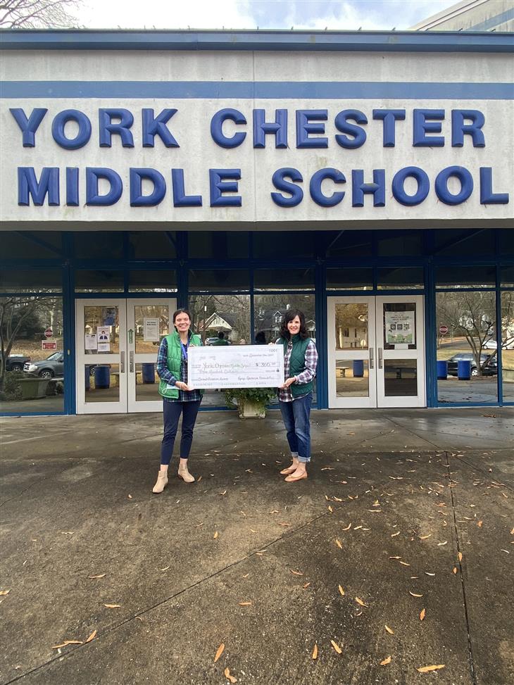 York Chester Middle received a $300 beautification grant from Keep Gastonia Beautiful.