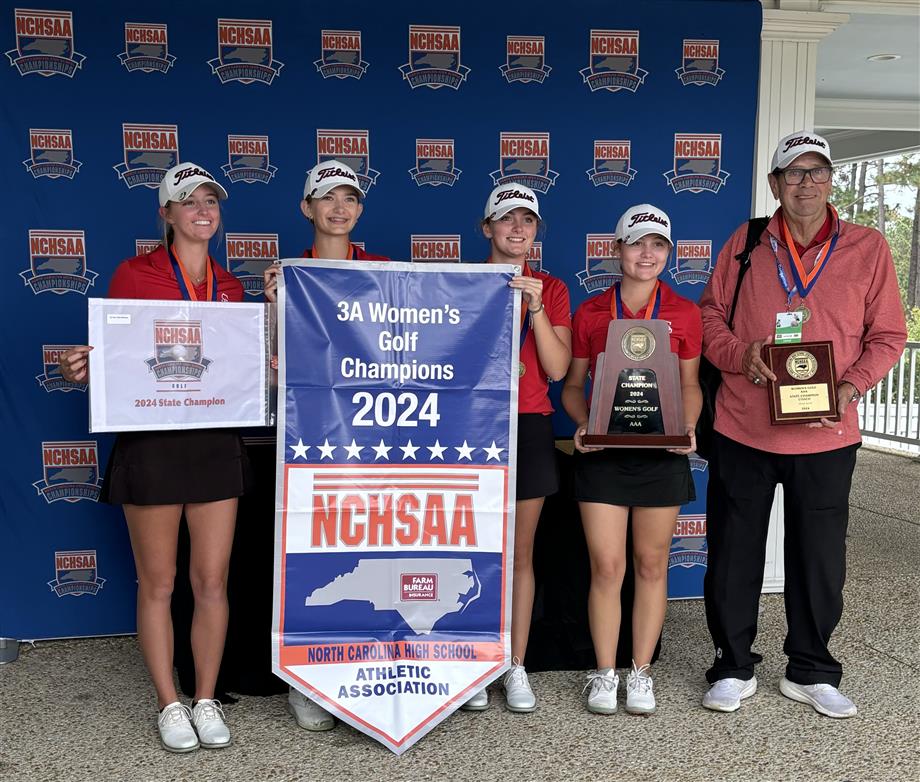 The South Point High School girlsโ golf team won the 3A team state championship at Longleaf Golf and Family Club in Southern Pines. In addition, junior Madison Pruden placed fifth in the individual state championship.