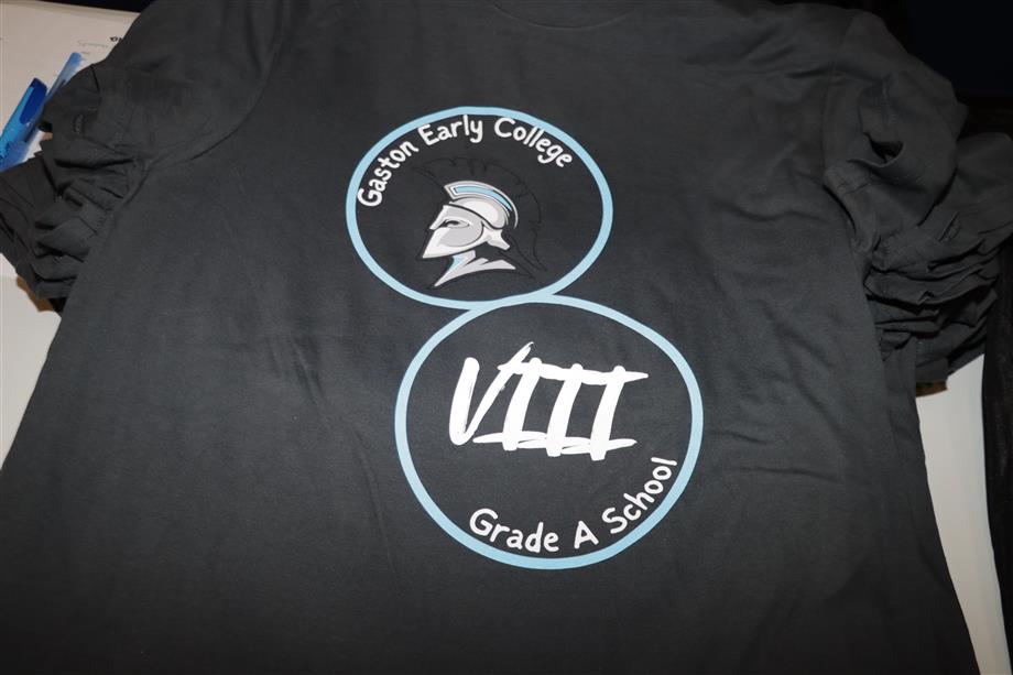 The Gaston Early College High School held a “Grade A Eight-Peat” celebration to highlight the school’s achievement of earning an A school performance grade for the eighth consecutive year.